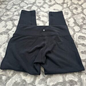 Lululemon Size 10 Thick Black Fleece Double Lined Leggings Women’s Winter Warm